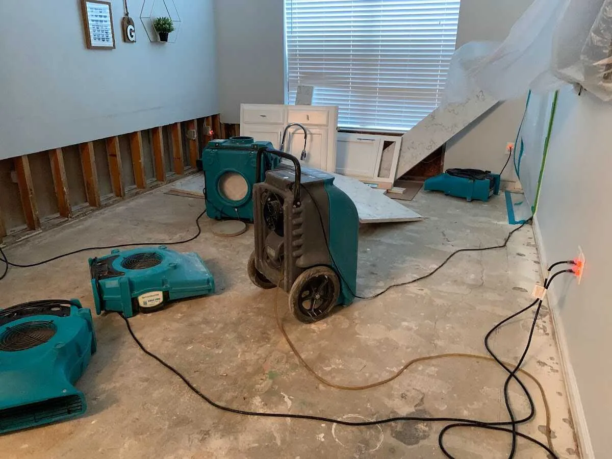 Dehumidifier in flood-cut room for Water Extraction & Removal in Sand Lake